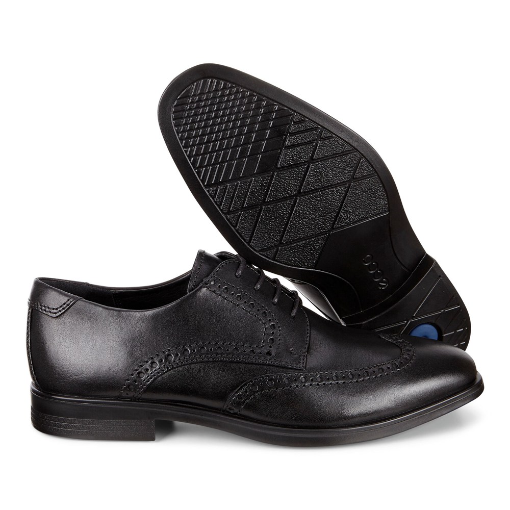 Zapatos De Vestir Hombre - ECCO Melbourne Wingtip Tie - Negros - BPC936124